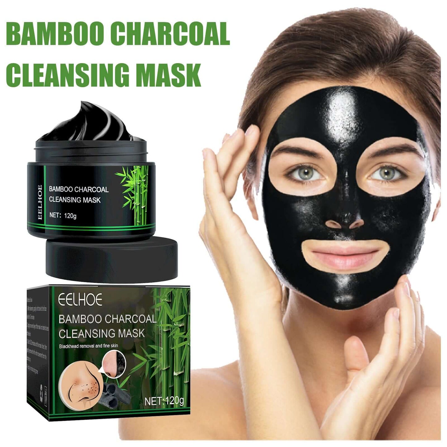 Bamboo Charcoal Facial Mask Hydrating and Effective for blackhead removal