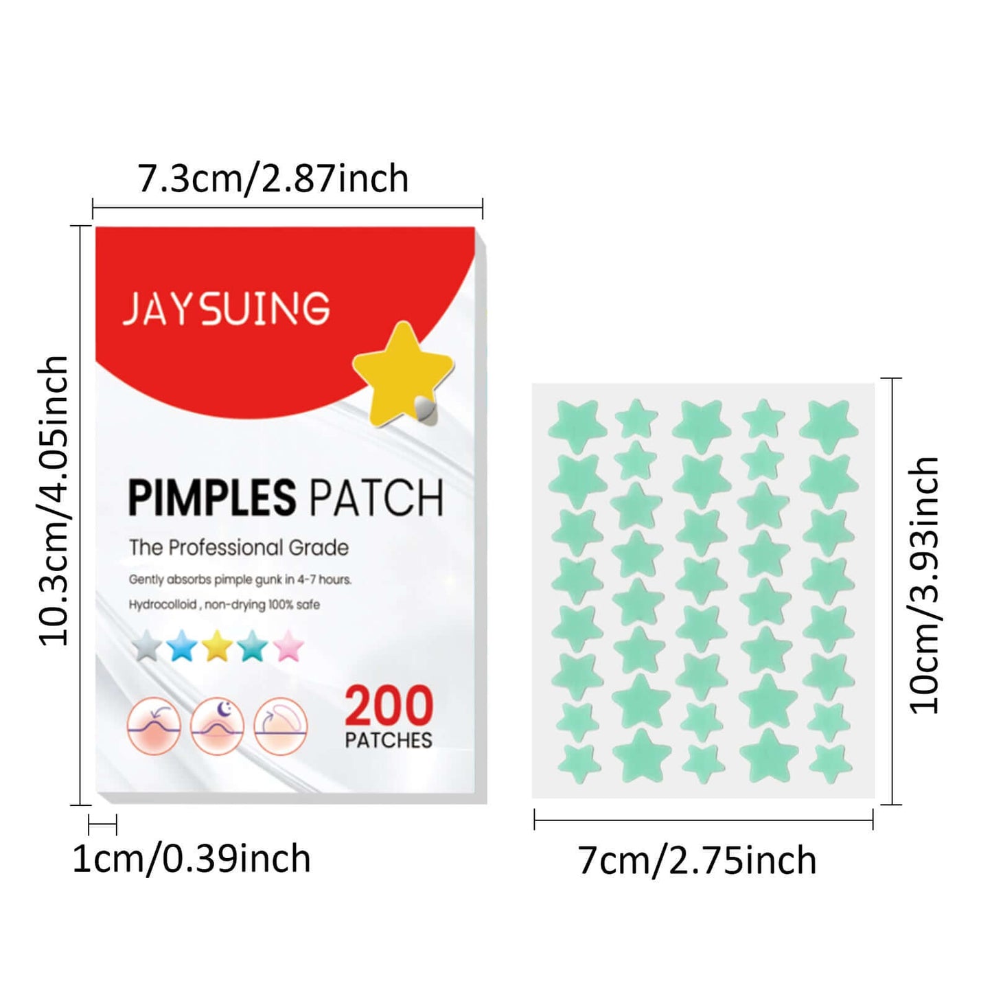 Hydrocolloid Pimple Patches Star-shaped cute and Effective