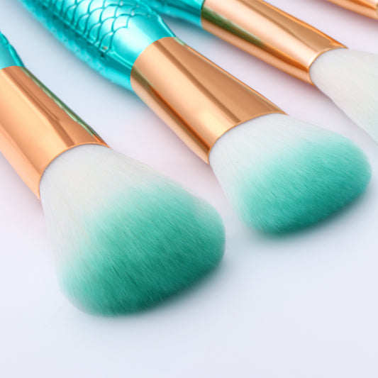 Makeup Brushes Kit Cute Mermaid design Soft and Beautiful